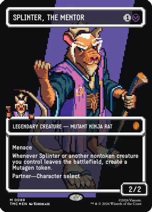 Splinter, the Mentor (TMC-089) (Borderless) (Surge Foil) [Commander: Teenage Mutant Ninja Turtles] Foil