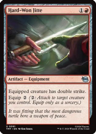 Hard-Won Jitte (TMT-091) [Teenage Mutant Ninja Turtles] Foil