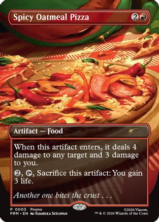 Spicy Oatmeal Pizza (Borderless) (UMP-003) [Unique and Miscellaneous Promos]