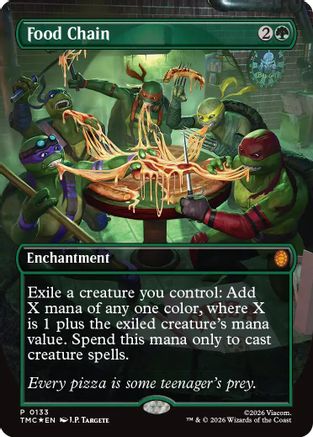 Food Chain (Borderless) (TMC-133) [Commander: Teenage Mutant Ninja Turtles] Foil