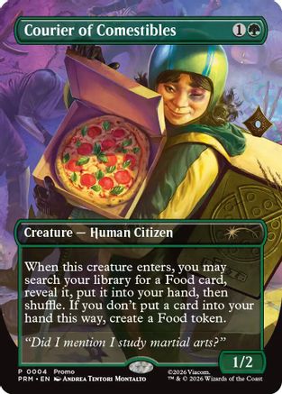 Courier of Comestibles (Borderless) (UMP-004) [Unique and Miscellaneous Promos] Foil