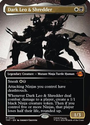 Dark Leo & Shredder (Borderless) (TMT-220) [Teenage Mutant Ninja Turtles] Foil