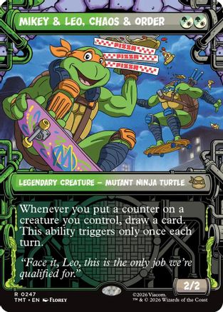Mikey & Leo, Chaos & Order (Showcase) (TMT-247) [Teenage Mutant Ninja Turtles] Foil