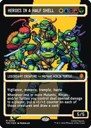Heroes in a Half Shell (TMC-096) (Borderless) (Surge Foil) [Commander: Teenage Mutant Ninja Turtles] Foil