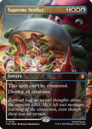 Supreme Verdict (Borderless) (TMC-134) [Commander: Teenage Mutant Ninja Turtles] Foil