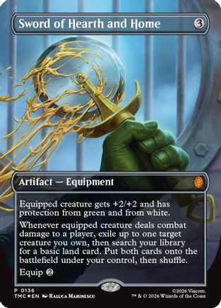 Sword of Hearth and Home (Borderless) (TMC-136) [Commander: Teenage Mutant Ninja Turtles] Foil