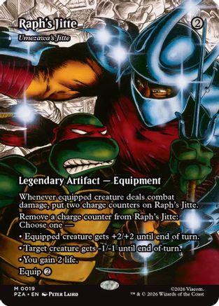Raph's Jitte - Umezawa's Jitte (Borderless) (PZA-019) [Teenage Mutant Ninja Turtles Eternal-Legal] Foil