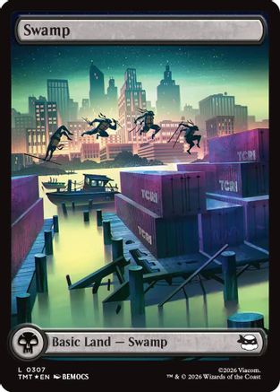Swamp (TMT-307) (Surge Foil) [Teenage Mutant Ninja Turtles] Foil