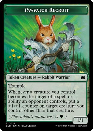 Pawpatch Recruit // Map Double-Sided Token (BLB-21 // 17) [Bloomburrow]