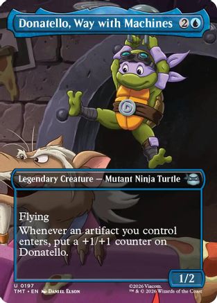 Donatello, Way with Machines (Borderless) (TMT-197) [Teenage Mutant Ninja Turtles] Foil