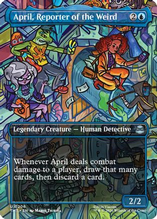 April, Reporter of the Weird (Borderless) (TMT-206) [Teenage Mutant Ninja Turtles] Foil