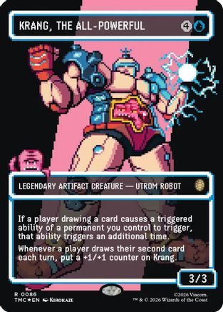 Krang, the All-Powerful (Borderless) (Surge Foil) (TMC-086) [Commander: Teenage Mutant Ninja Turtles] Foil