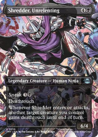 Shredder, Unrelenting (Borderless) (TMT-210) [Teenage Mutant Ninja Turtles]