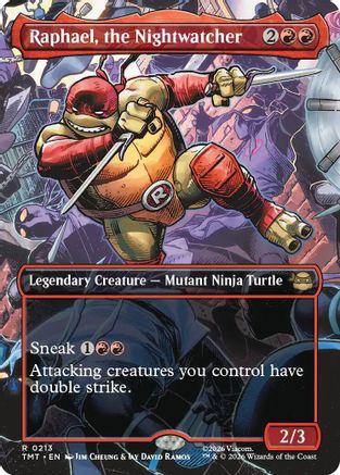 Raphael, the Nightwatcher (Borderless) (TMT-213) [Teenage Mutant Ninja Turtles] Foil