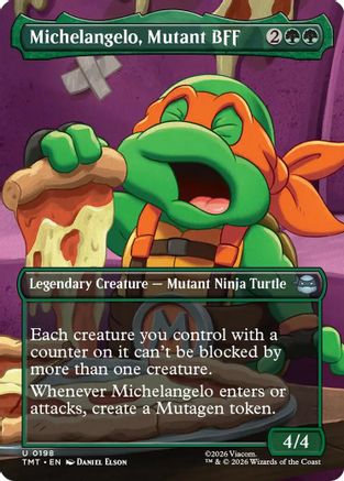 Michelangelo, Mutant BFF (Borderless) (TMT-198) [Teenage Mutant Ninja Turtles] Foil