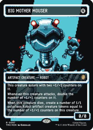 Big Mother Mouser (Borderless) (Surge Foil) (TMC-097) [Commander: Teenage Mutant Ninja Turtles] Foil