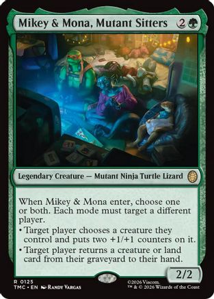 Mikey & Mona, Mutant Sitters (TMC-125) [Commander: Teenage Mutant Ninja Turtles]