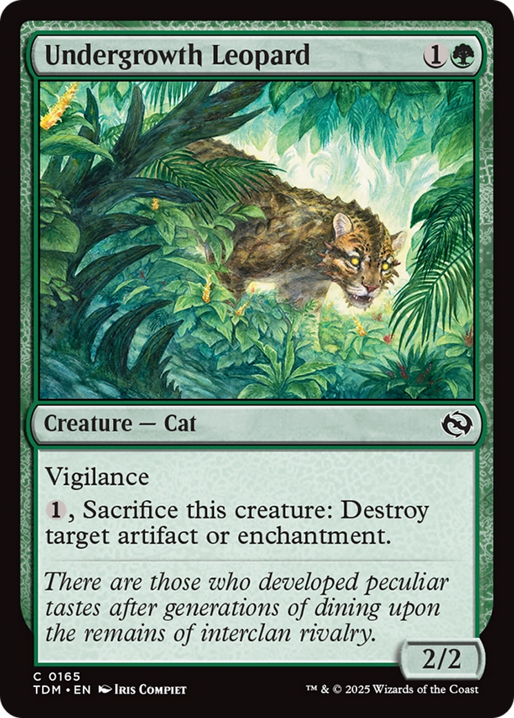 Undergrowth Leopard (TDM-165) [Tarkir: Dragonstorm] Foil