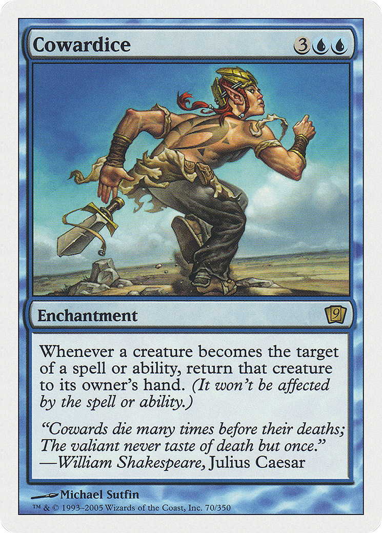 Cowardice (9ED-070) [9th Edition] Foil