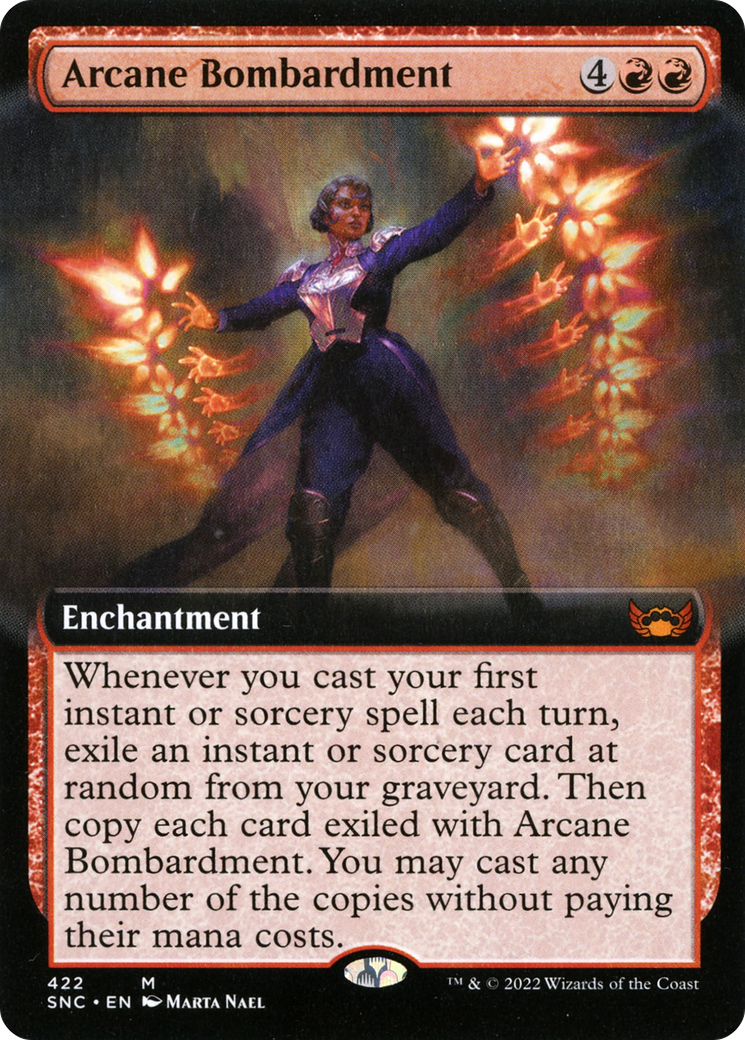 Arcane Bombardment (Extended Art) (SNC-422) [Streets of New Capenna] Foil