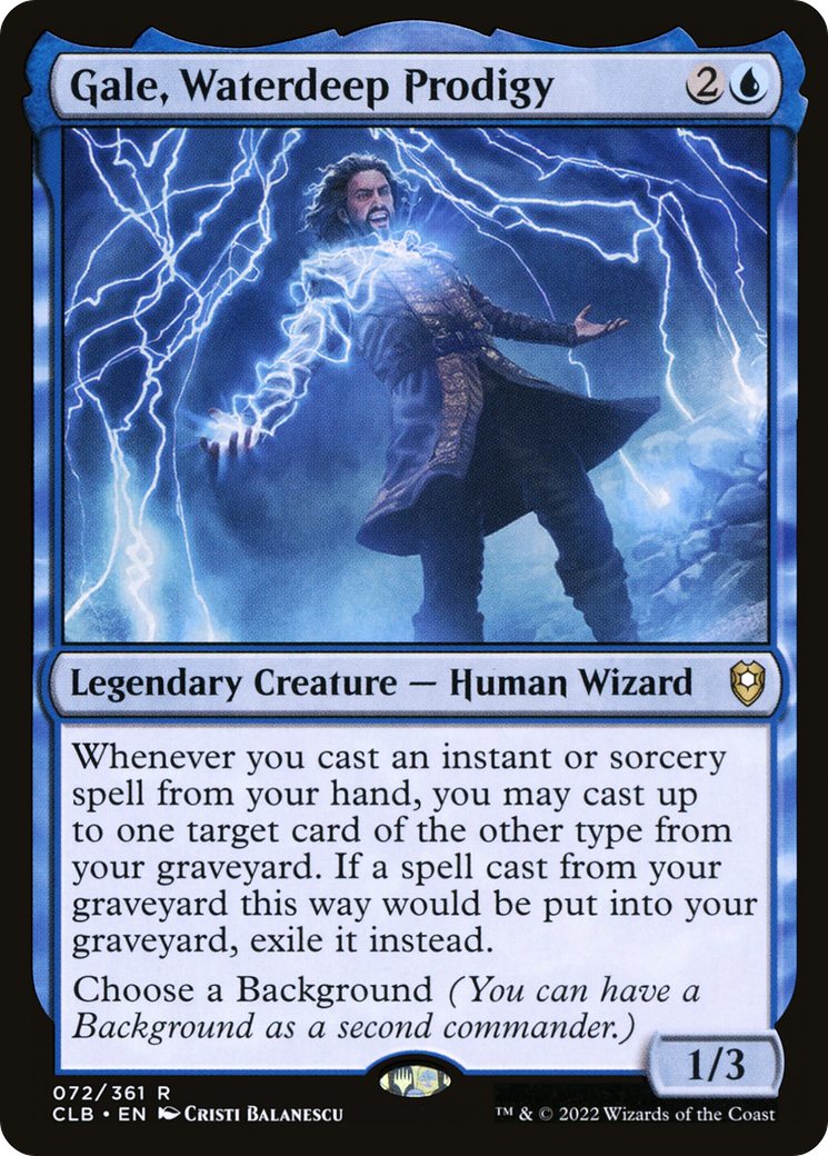 Gale, Waterdeep Prodigy (CLB-072) [Commander Legends: Battle for Baldur's Gate] Foil