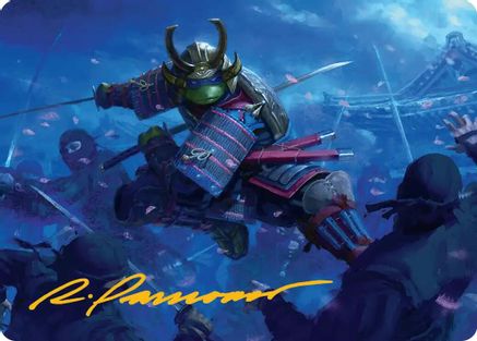 Leonardo, Sewer Samurai Art Card (1/54) (Gold-Stamped Signature) (ASTMT-001) [Art Series: Teenage Mutant Ninja Turtles]