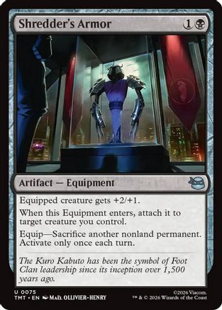 Shredder's Armor (TMT-075) [Teenage Mutant Ninja Turtles] Foil