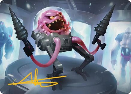 Krang, Master Mind Art Card (4/54) (Gold-Stamped Signature) (ASTMT-004) [Art Series: Teenage Mutant Ninja Turtles]