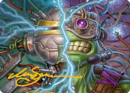 Mind Transfer Protocol Art Card (Gold-Stamped Signature) (ASTMT-005) [Art Series: Teenage Mutant Ninja Turtles]