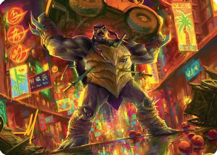 Slash, Reptile Rampager Art Card (Gold-Stamped Signature) (ASTMT-010) [Art Series: Teenage Mutant Ninja Turtles]