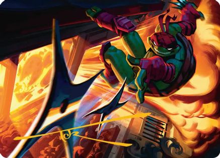 Storm of Steel Art Card (Gold-Stamped Signature) (ASTMT-048) [Art Series: Teenage Mutant Ninja Turtles]