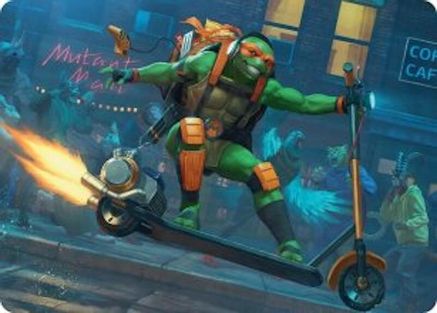 Michelangelo, On the Scene Art Card (ASTMT-049) [Art Series: Teenage Mutant Ninja Turtles]