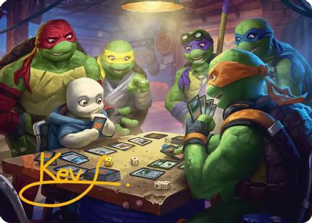 Lessons from Life Art Card (Gold-Stamped Signature) (ASTMT-014) [Art Series: Teenage Mutant Ninja Turtles]