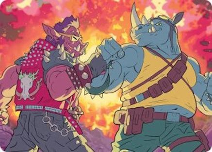 Bebop & Rocksteady Art Card (ASTMT-029) [Art Series: Teenage Mutant Ninja Turtles]