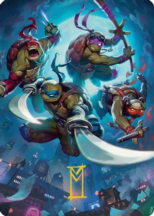 Heroes in a Half Shell Art Card (Gold-Stamped Signature) (ASTMT-041) [Art Series: Teenage Mutant Ninja Turtles]