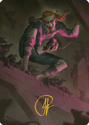 Rat King, the Chaosbringer Art Card (Gold-Stamped Signature) (ASTMT-053) [Art Series: Teenage Mutant Ninja Turtles]