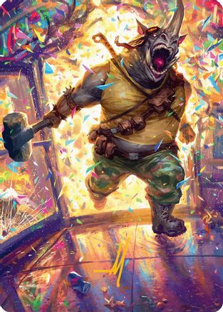 Rocksteady, Rowdy Rhino Art Card (Gold-Stamped Signature) (ASTMT-054) [Art Series: Teenage Mutant Ninja Turtles]