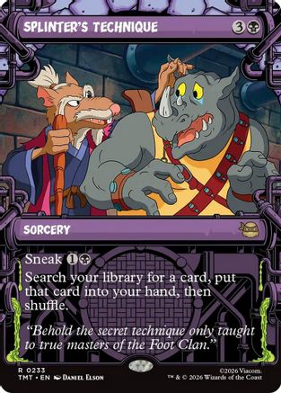 Splinter's Technique (Showcase) (TMT-233) [Teenage Mutant Ninja Turtles] Foil