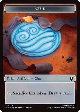 Clue (0018) // Food (0021) Double-Sided Tokens (TLA-18 // 21) [Avatar: The Last Airbender]