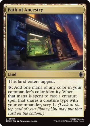 Path of Ancestry (Surge Foil) (TMC-070) [Commander: Teenage Mutant Ninja Turtles] Foil