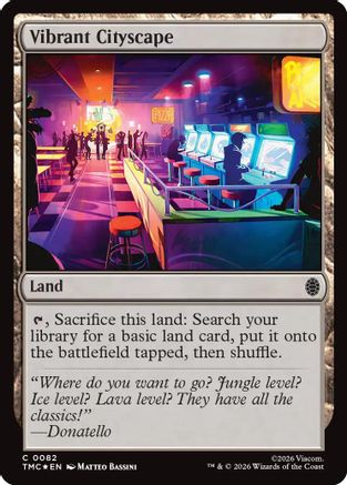 Vibrant Cityscape (Surge Foil) (TMC-082) [Commander: Teenage Mutant Ninja Turtles] Foil