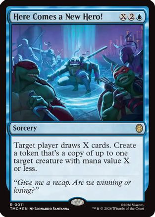 Here Comes a New Hero! (Surge Foil) (TMC-011) [Commander: Teenage Mutant Ninja Turtles] Foil