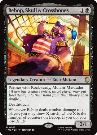 Bebop, Skull & Crossbones (Surge Foil) (TMC-015) [Commander: Teenage Mutant Ninja Turtles] Foil