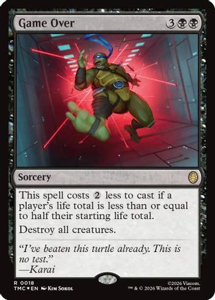 Game Over (Surge Foil) (TMC-018) [Commander: Teenage Mutant Ninja Turtles] Foil