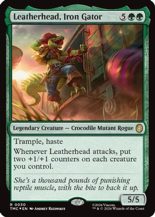 Leatherhead, Iron Gator (Surge Foil) (TMC-030) [Commander: Teenage Mutant Ninja Turtles] Foil