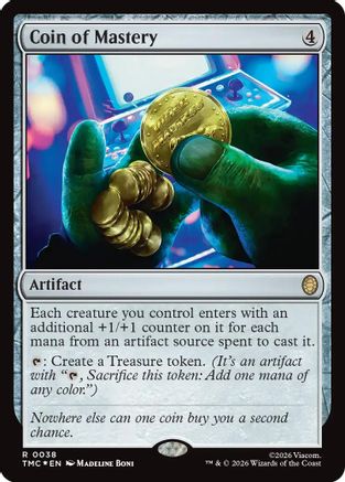 Coin of Mastery (Surge Foil) (TMC-038) [Commander: Teenage Mutant Ninja Turtles] Foil