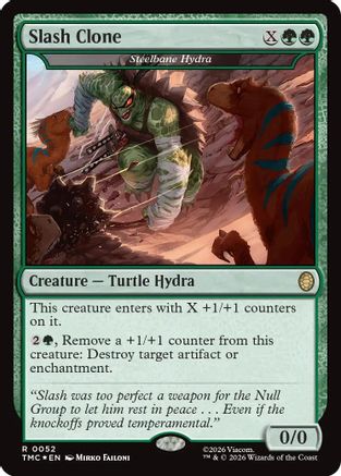 Slash Clone - Steelbane Hydra (Surge Foil) (TMC-052) [Commander: Teenage Mutant Ninja Turtles] Foil