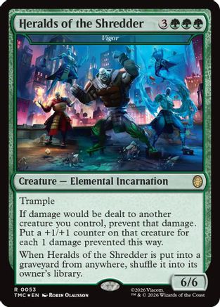 Heralds of the Shredder - Vigor (Surge Foil) (TMC-053) [Commander: Teenage Mutant Ninja Turtles] Foil