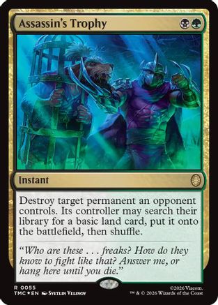 Assassin's Trophy (Surge Foil) (TMC-055) [Commander: Teenage Mutant Ninja Turtles] Foil