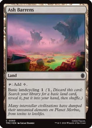 Ash Barrens (Surge Foil) (TMC-060) [Commander: Teenage Mutant Ninja Turtles] Foil